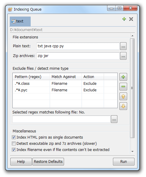 Indexing Queue