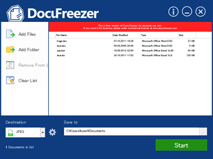 DocuFreezer スクリーンショット