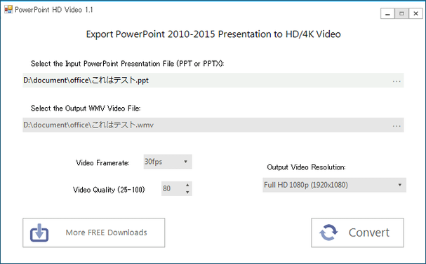 PowerPoint HD Video
