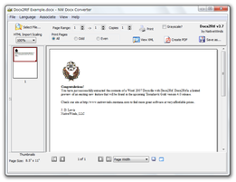 Docx2Rtf スクリーンショット