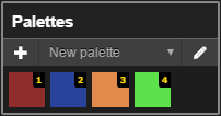 「Palettes」パネル