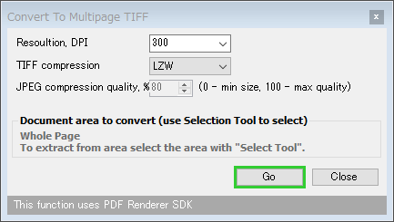 Convert To Multipage TIFF
