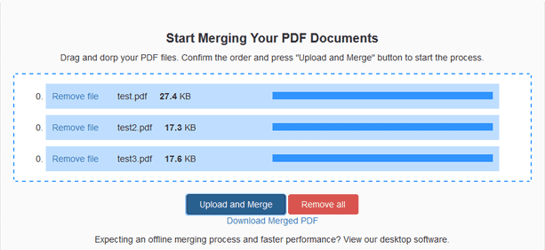 「Download Merged PDF」というリンクをクリックする