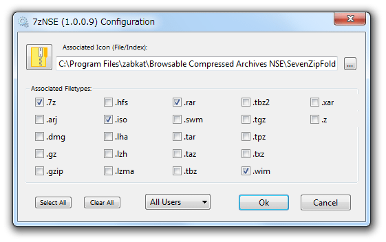 7zNSE Configuration