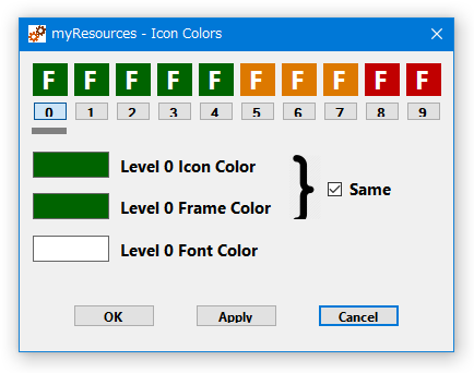 「myResources - Icon Colors」