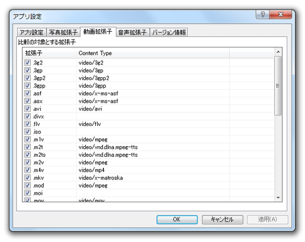 動画拡張子