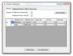 Multiple Clipboards スクリーンショット