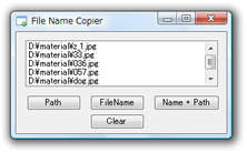 File Name Copy スクリーンショット
