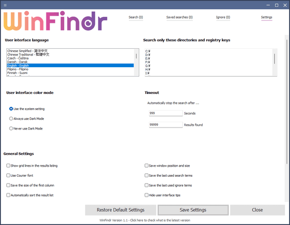 画面右上にある「Settings」を選択する