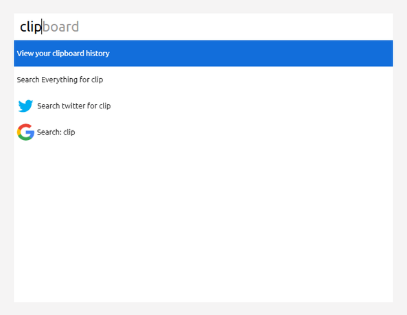 「view your clipboard history」をクリックする