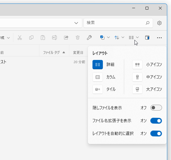 表示オプション