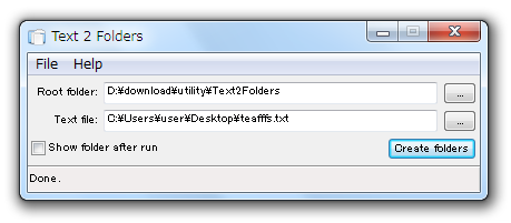 Text 2 Folders