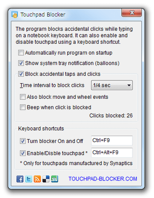 Touchpad Blocker スクリーンショット