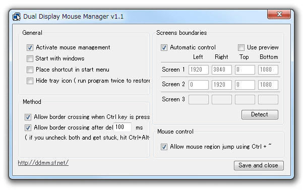 Dual Display Mouse Manager