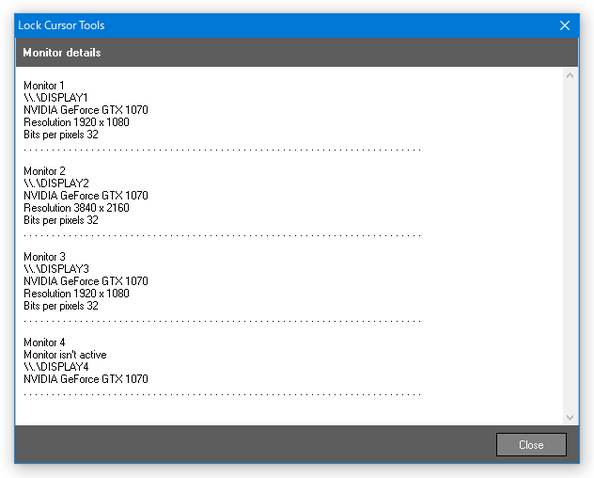 Monitor details