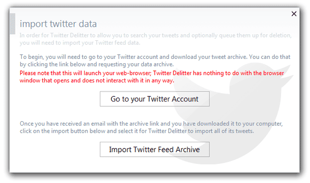 Import twitter data