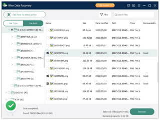 Wise Data Recovery スクリーンショット