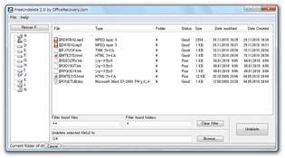 FreeUndelete スクリーンショット