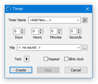 「Timer」画面