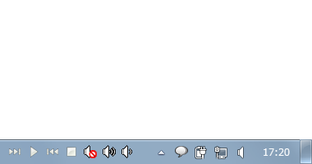 Windows taskbar media controls スクリーンショット