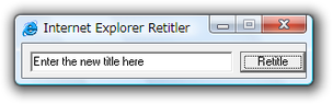 Internet Explorer Retitler スクリーンショット