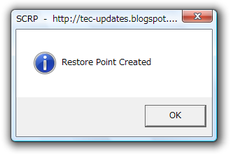 Single Click Restore Point スクリーンショット