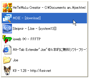 Alt-Tab Extender Joe スクリーンショット