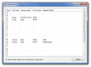 Folder2Drive スクリーンショット