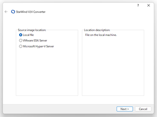 StarWind V2V Converter スクリーンショット