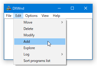 メニューバー上の「Edit」から「Add」を選択し、目的のファイルを選択してもよい
